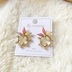 3 for $10 Pastel Rhinestones Stud Earrings